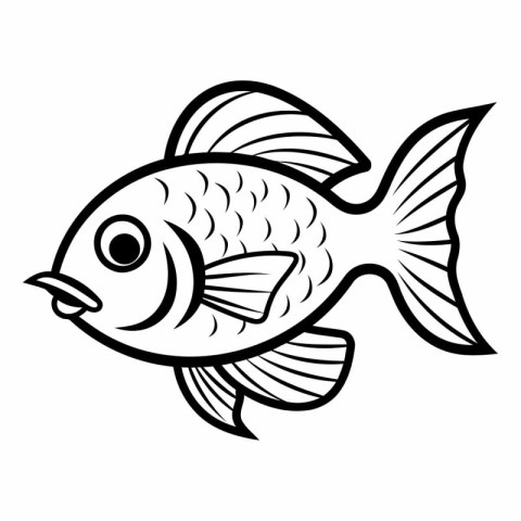 Fish icon. Simple illustration of fish vector icon for web desig