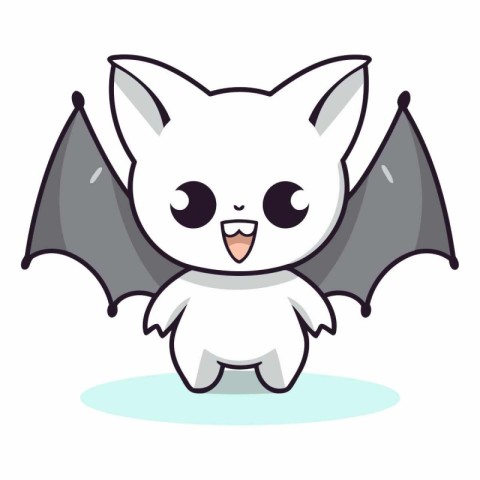 Cute cartoon vampire bat character of a vampire bat mascot.