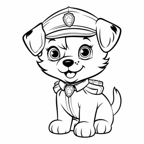 Puppy in the form of a police officer