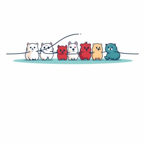 Cute hamsters with sleds for your design