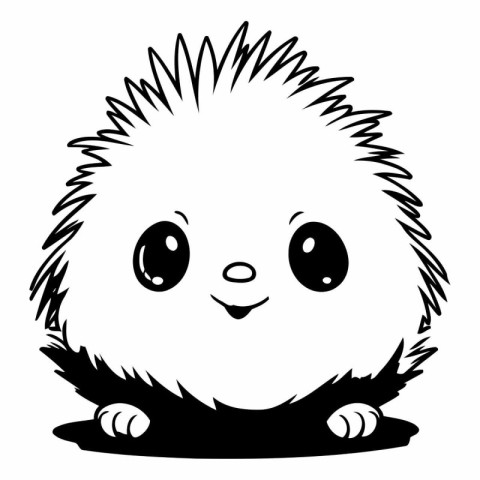 cute hedgehog on a white background. eps