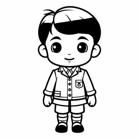 cute little boy cartoon vector illustration graphic design vecto