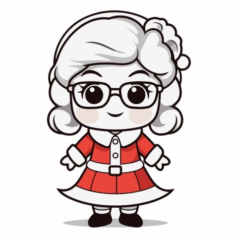 Grandmother Wearing Glasses - Cartoon Vector IllustrationÃ¯Â