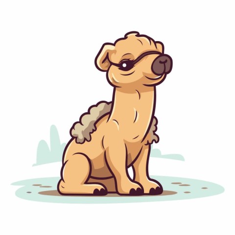 Pug dog vector illustration. Isolated on a white background.