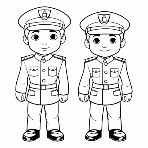 police officer and police officer with uniform black and white v