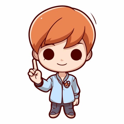 cute little boy cartoon vector graphic art design illustration e