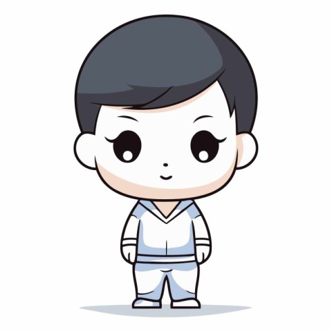 Boy in astronaut costume - Cute Cartoon Vector IllustrationÃ¯