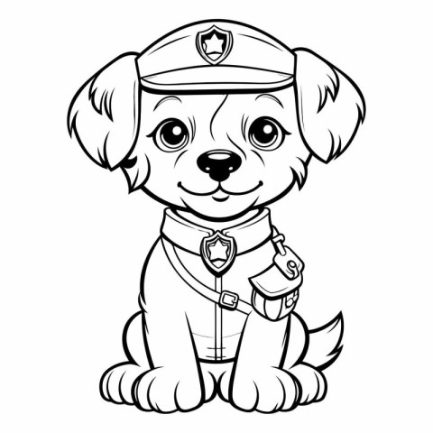 Puppy in the form of a police officer