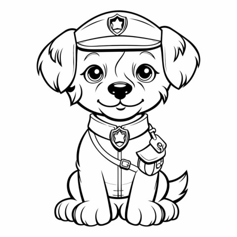 Puppy in the form of a police officer