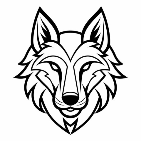 Wolf head for tattoo or t-shirt design.