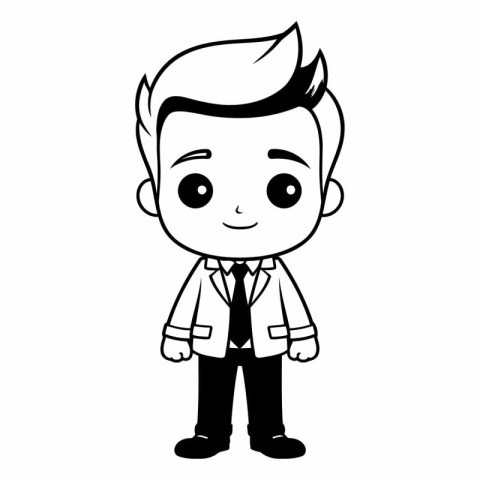 businessman cartoon character on white background vector illustr