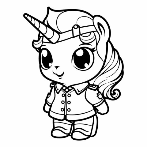 Unicorn - Coloring book for children.