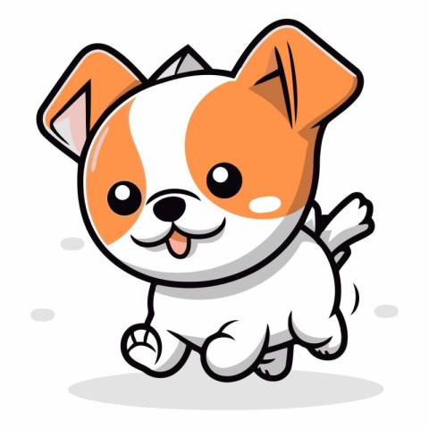 Jack Russell Terrier - Cute Cartoon Animal Character Vector Illu