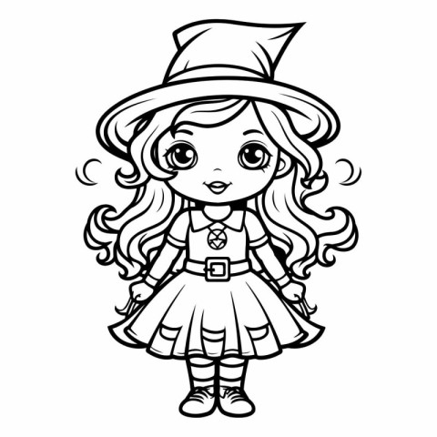 Coloring Page Outline Of Cute Leprechaun Girl