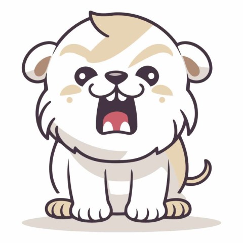 Angry Bulldog Cartoon Mascot Character Vector Illustration.