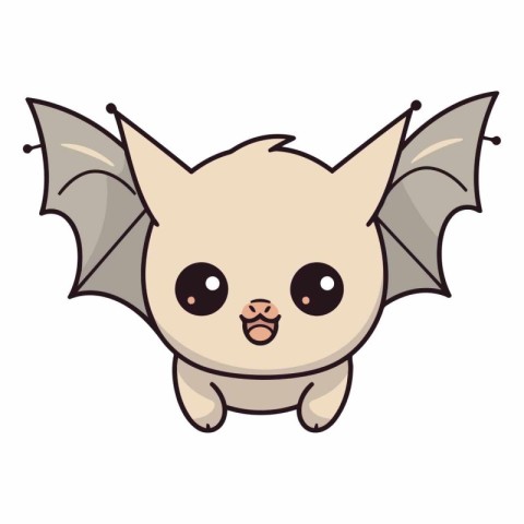 cute bat animal cartoon vector illustration graphic design vecto