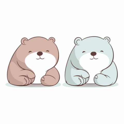 cute bear and teddy bear icon cartoon vector illustration graphi