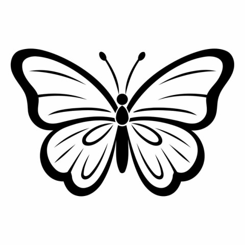 Butterfly icon. Simple illustration of butterfly vector icon for