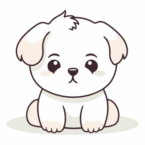 cute dog cartoon icon vector illustration design graphic vector