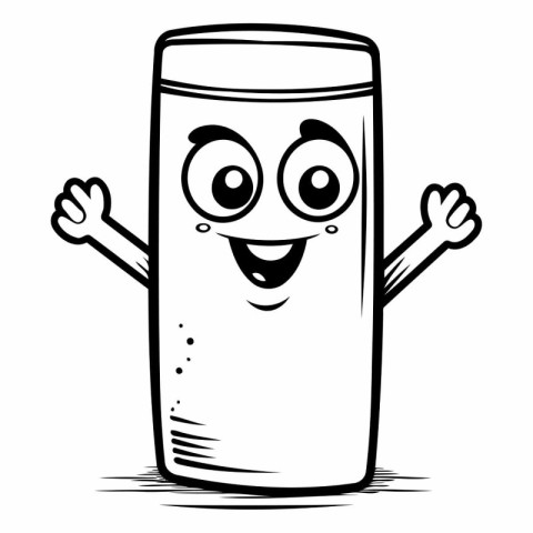 A cartoon illustration of a pint of beer looking happy and smili