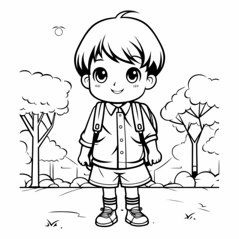 Cute boy cartoon design. Kid childhood little people lifestyle a