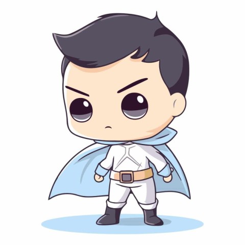 cute superhero boy cartoon vector illustration graphic design ve