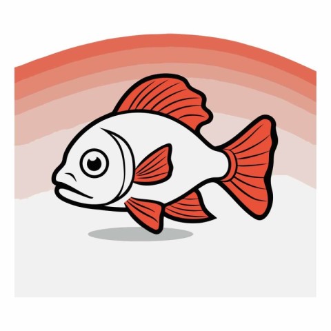 Illustration of a fish on a white background.