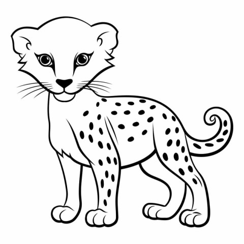 Coloring book for children: Cheetah (Cheetah)