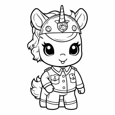 Coloring Page Outline Of Cute Unicorn Fantasy Animal Coloring Bo