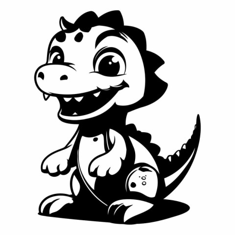 Cute crocodile cartoon mascot isolated on white background.