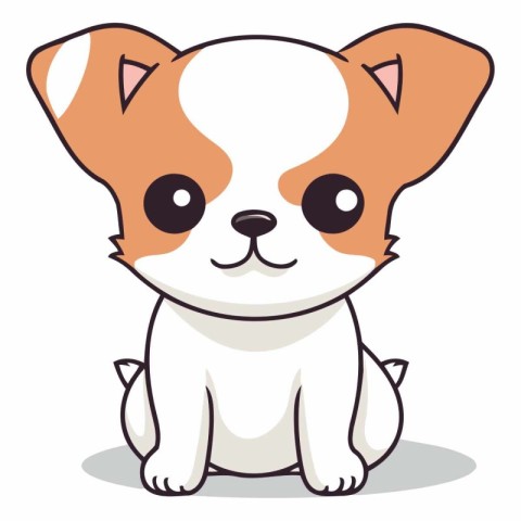 Cute Jack Russell Terrier dog cartoon character.