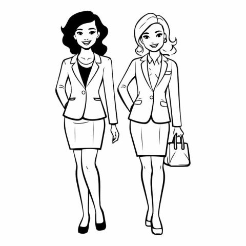 Beautiful business women of a businesswoman in a suit.