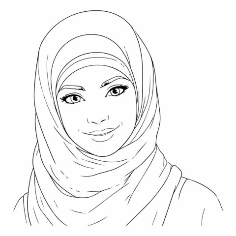 Hijab woman face of a beautiful muslim woman.