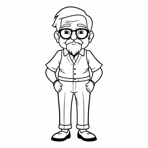 Grandfather cartoon icon. Grandparent avatar person people and h