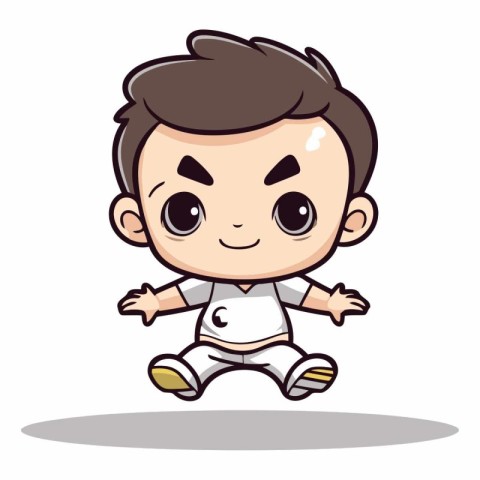 Cute Baby Running - Cartoon Vector IllustrationÃ¯Â»Â¿