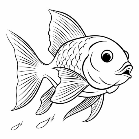 illustration of a goldfish on a white background