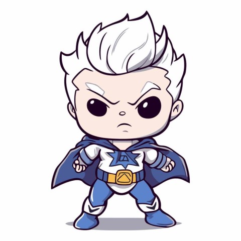 Superhero Boy Cartoon Mascot Character.