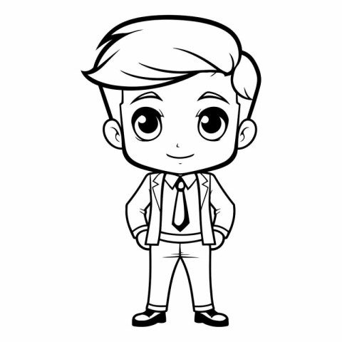 Cute Boy Student Cartoon Mascot Character Vector Illustration De