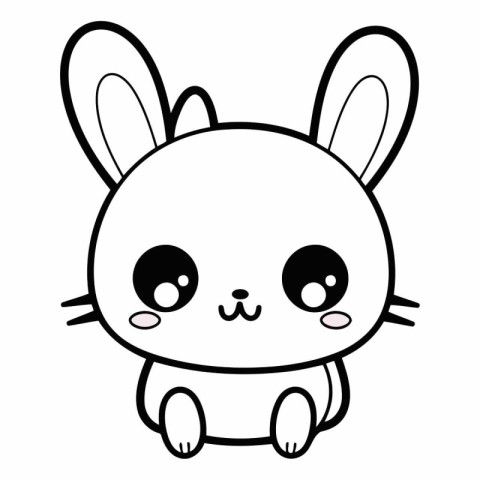 cute rabbit animal cartoon vector illustration graphic design ve