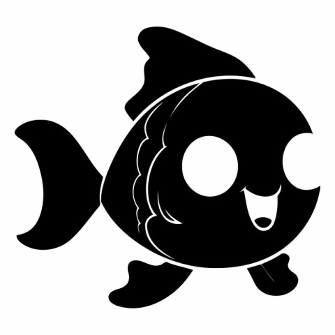 Cute fish icon. Simple illustration of cute fish vector icon for