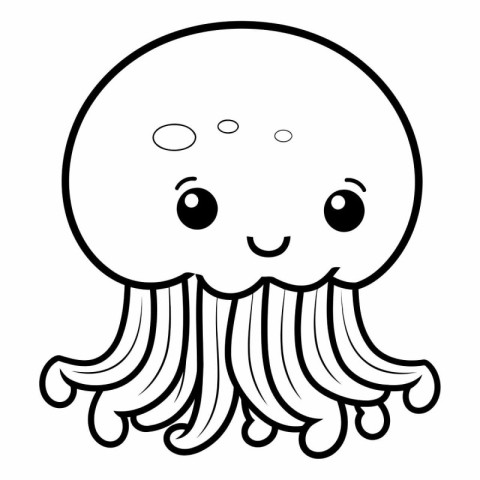 cute jellyfish kawaii character vector illustartion design