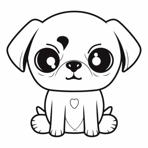 Cute dog icon. Cartoon illustration of cute dog vector icon for