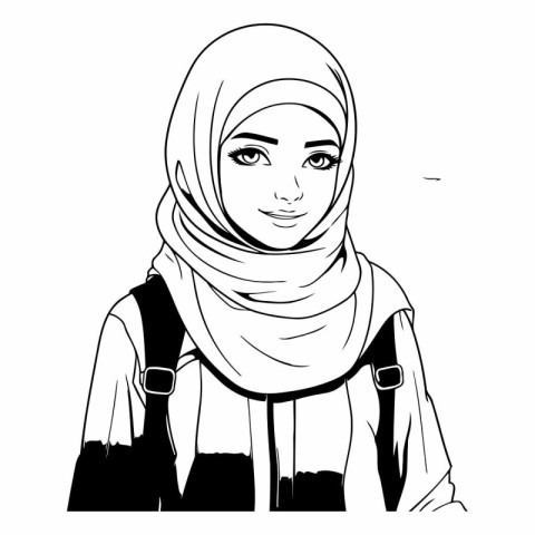 Arabic woman in hijab of a beautiful muslim girl in hijab.