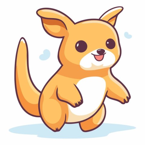 Cute kangaroo cartoon of cute kangaroo.