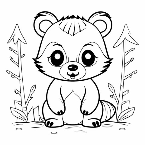 Cute chipmunk coloring page for adults.