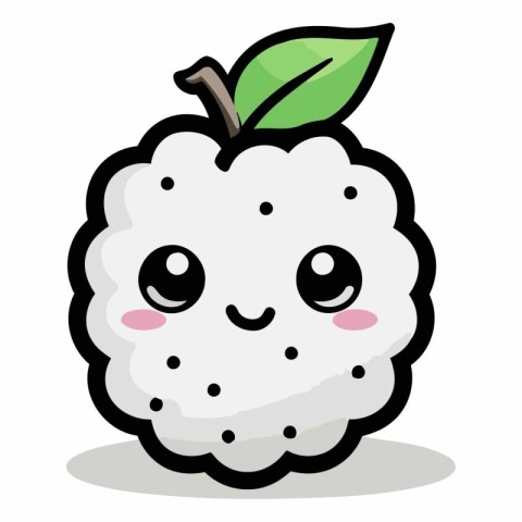 Cute Mulberry Fruit Cartoon Mascot Character Vector Illustration