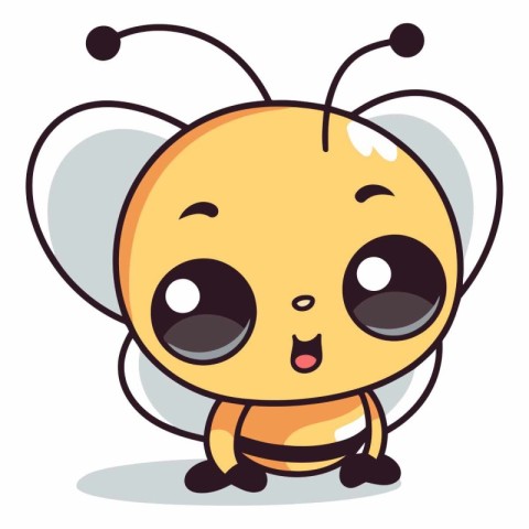 Cute cartoon bee of a cute cartoon bee.