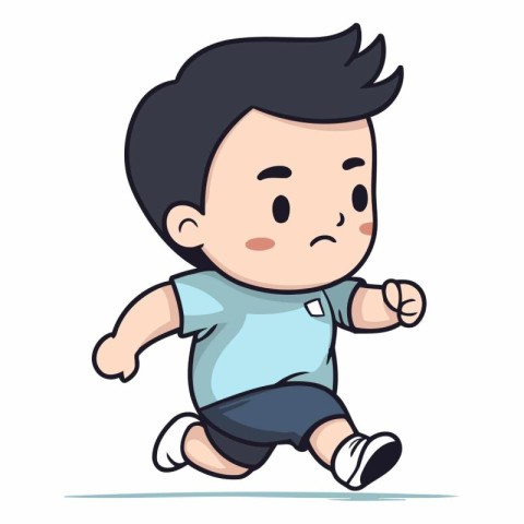 Running Baby - Colorful Cartoon Vector IllustrationÃ¯Â»Â¿