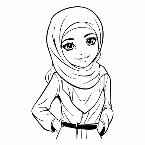 Hijab girl of a beautiful muslim girl.