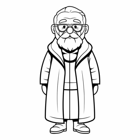 Grandfather cartoon design. Old person grandparents man avatar s